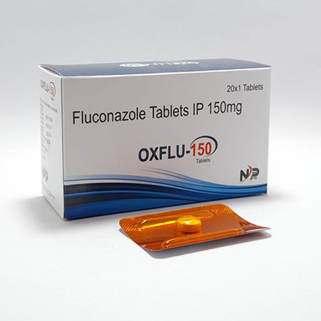 Product Name: Oxflu 150, Compositions of Oxflu 150 are Fluconazole Tablets IP 150 mg - Noxxon Pharmaceuticals Private Limited