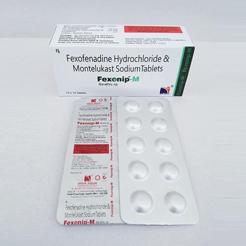 Product Name: Fexonip M, Compositions of Fexonip M are Fexofenadine Hcl & Montelukast Sodium Tablets - Nova Indus Pharmaceuticals