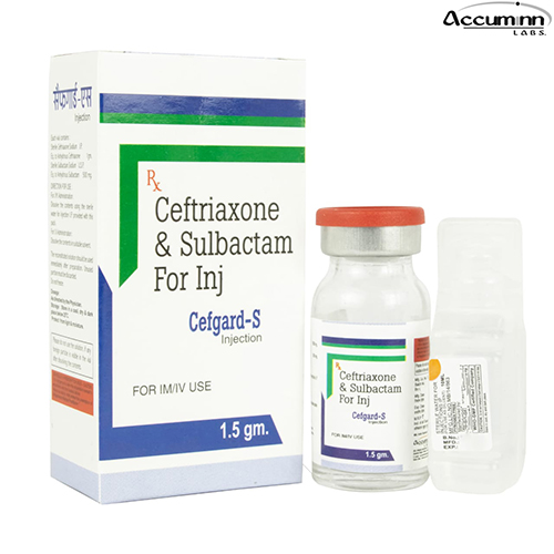 Product Name: Cefgard S, Compositions of Cefgard S are Ceftriaxone & Sulbactam Injection - Accuminn Labs
