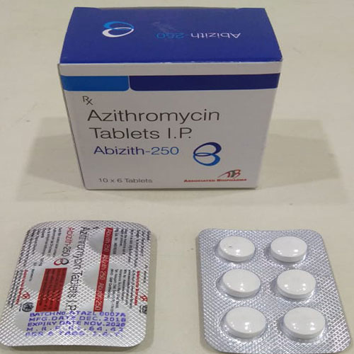 Product Name: Abizith 250, Compositions of Abizith 250 are Azithromycin - Associated Biopharma