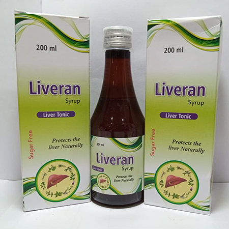 Product Name: LIVERAN 200, Compositions of LIVERAN 200 are Sugar Free A Complete Ayurvdic Liver Syrup - Qonexa Lifecare Private Limited