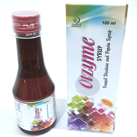 Product Name: OTZYME, Compositions of OTZYME are Fungal Diastate with Pepsin Syrup - Ozenius Pharmaceutials