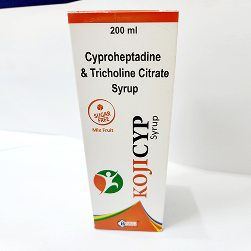 Product Name: Kojicyp, Compositions of Kojicyp are Cyproheptadine & Tricholine Citrate Syrup - Bkyula Biotech