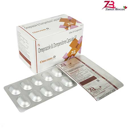 Product Name: Omezum OD, Compositions of Omeprazole & Domperidone Capsules I.P. are Omeprazole & Domperidone Capsules I.P. - Zumax Biocare