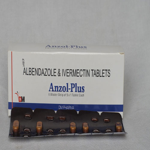 Product Name: Anzol Plus, Compositions of Anzol Plus are Albendazole & Ivermectin - DM Pharma