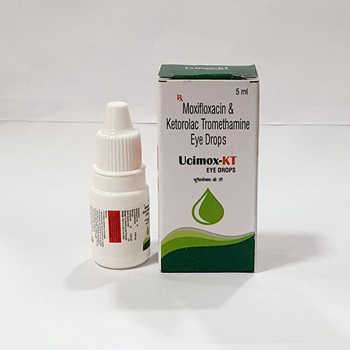 Product Name: Ucimox KT, Compositions of Ucimox KT are Moxifloxacin & Ketorolac Tromethamine Eye Drops - Pride Pharma