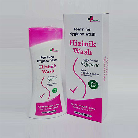 Product Name: Hizinik Wash, Compositions of Hizinik Wash are Feminine Hygiene Wash - Ronish Bioceuticals