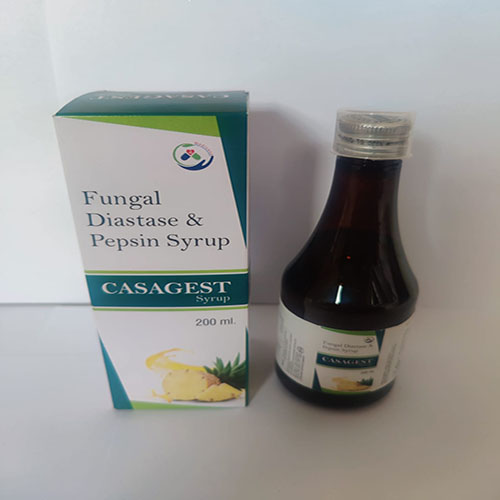 Product Name: Casagest, Compositions of Casagest are Fungal Diastase & Pepsin Syrup - Medicasa Pharmaceuticals