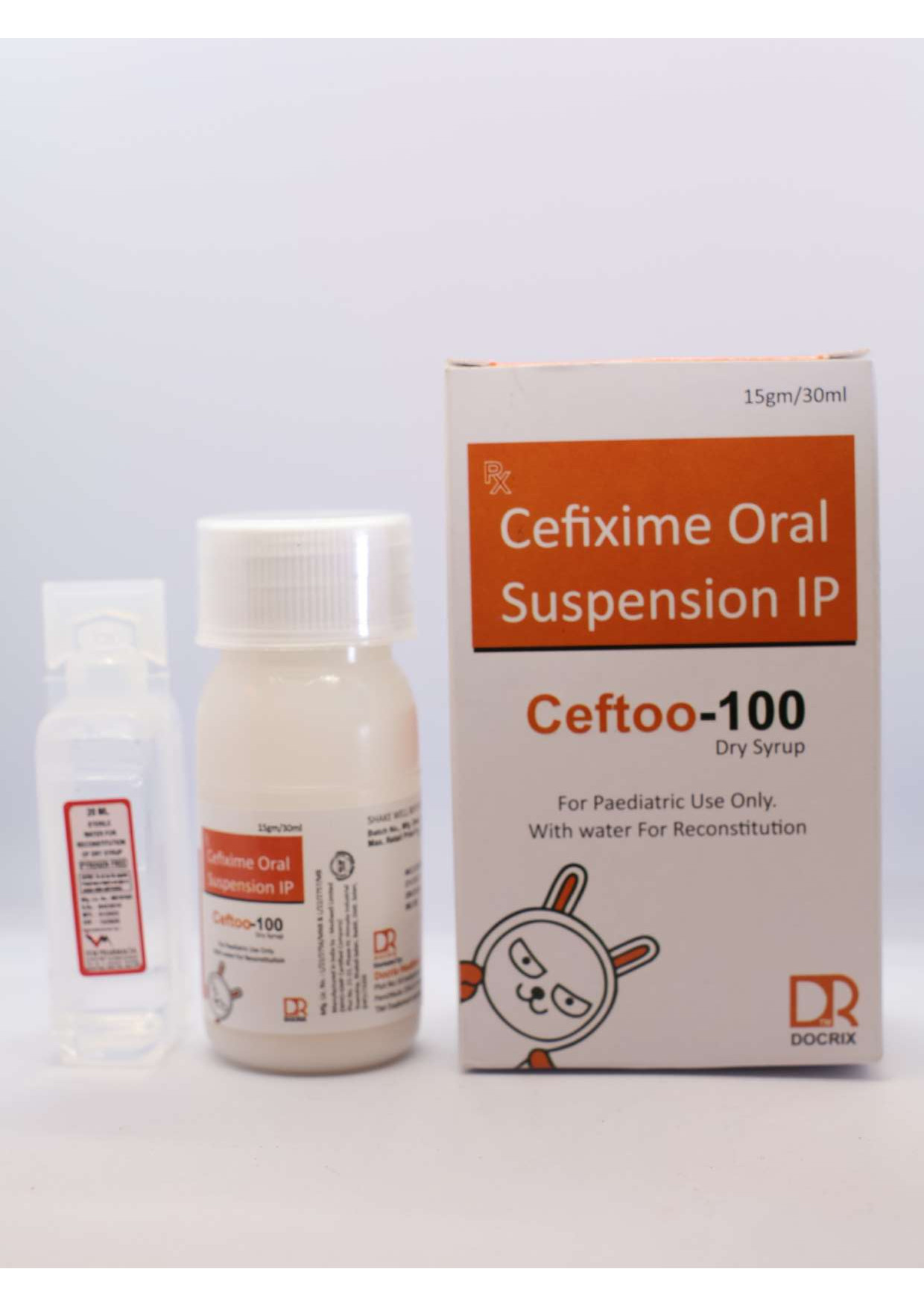 Product Name: Ceftoo 100, Compositions of Ceftoo 100 are Cefixime Oral Suspension IP  - Docrix Healthcare