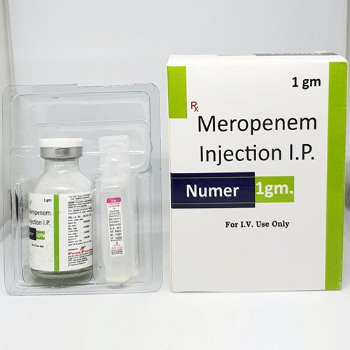 Product Name: Numer 1 gm, Compositions of Numer 1 gm are Meropenem Injection I.P. - Pride Pharma