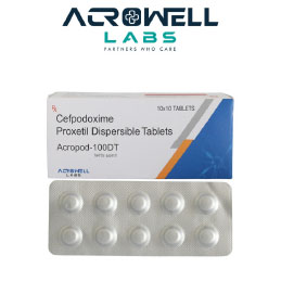 Product Name: Acropod 100 DT, Compositions of Acropod 100 DT are Cefpodoxime Proxetil Dispersible Tablets - Acrowell Labs Private Limited