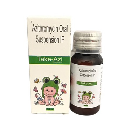 Product Name: TAKEAZI, Compositions of TAKEAZI are Azithromycin Oral Suspension IP - Amzor Healthcare Pvt. Ltd
