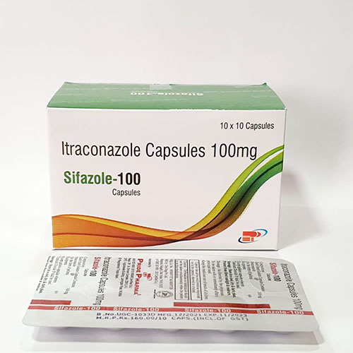 Product Name: Sifazole, Compositions of Sifazole are Itraconazone Capsules 100 mg - Pride Pharma