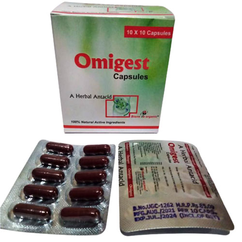 Product Name: Omigest, Compositions of Omigest are Herbal Antacid - Bionexa Organic