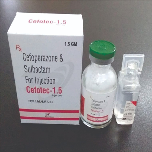 Product Name: CEFOTEC 1.5, Compositions of CEFOTEC 1.5 are Cefoperazone & Sulbactam For Injection - Tecnex Pharma