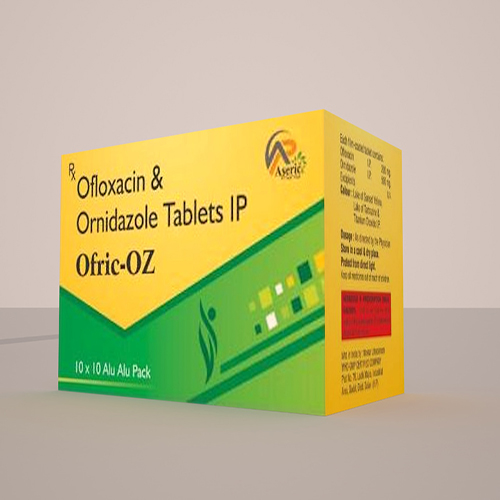Product Name: Ofric OZ, Compositions of Ofric OZ are Ofloxacin & Ornidazole Tablets IP - Aseric Pharma