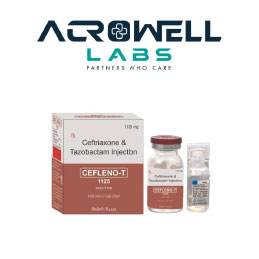 Product Name: Cefleno T 1125, Compositions of Cefleno T 1125 are Ceftriaxone and Tazobactam Injection - Acrowell Labs Private Limited