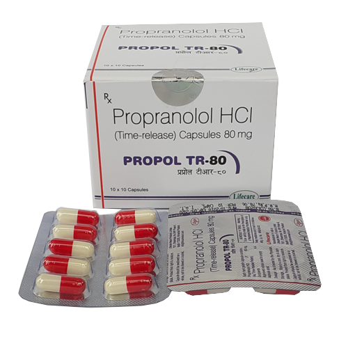 Product Name: Propol TR 80, Compositions of Propol TR 80 are Propanol Hcl (TR) Capsules 80mg - Lifecare Neuro Products Ltd.