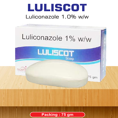 Product Name: Luliscot, Compositions of Luliscot are Luliconazole 1.0% w/w  - Scothuman Lifesciences