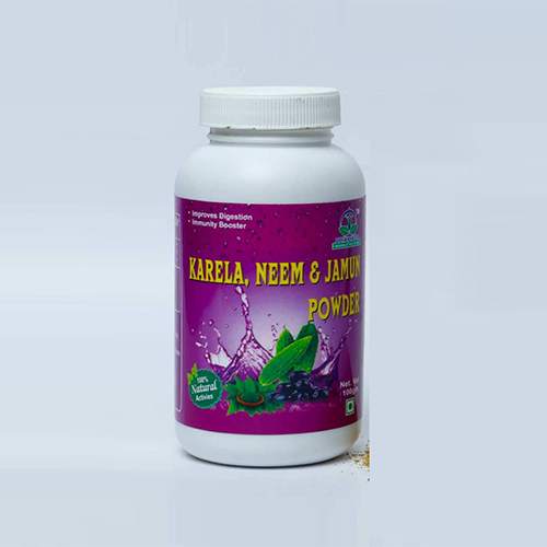 Product Name: KARELA , NEEM AND JAMUN POWDER , Compositions of KARELA , NEEM AND JAMUN POWDER  are Ayurvedic Proprietary Medicine - Divyaveda Pharmacy