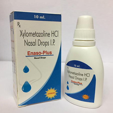 Product Name: ENASO PLUS, Compositions of ENASO PLUS are Xylometazoline HCL Nasal Drops IP - Apikos Pharma