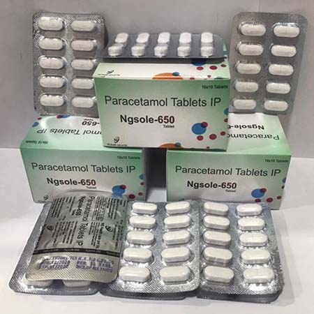 Product Name: Ngsole 650, Compositions of Ngsole 650 are Paracetamol Tablets IP - NG Healthcare Pvt Ltd