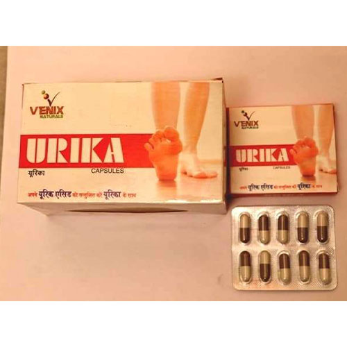 Product Name: Urika, Compositions of CAPSULES FOR URIC ACID PROBLEMS are CAPSULES FOR URIC ACID PROBLEMS - Venix Global Care Private Limited
