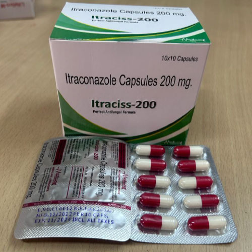 Product Name: Itraciss 200, Compositions of Itraciss 200 are Itraconazole Capsule 200 mg - Medicure LifeSciences