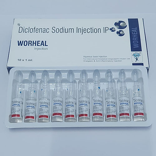 Product Name: Worheal , Compositions of Worheal  are Diclofenac Sodium Injection IP - WHC World Healthcare