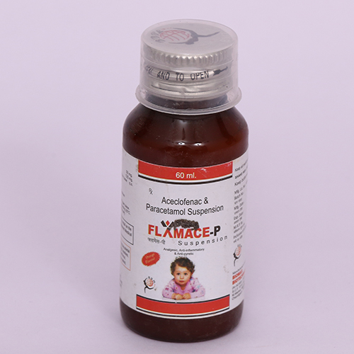 Product Name: FLAMACE P, Compositions of FLAMACE P are Aceclofenac & Paracetamol Suspension - Biomax Biotechnics Pvt. Ltd