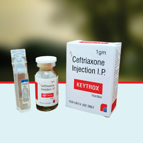 Product Name: KEYTROX, Compositions of KEYTROX are Ceftriaxone Injection I.P - Healthkey Life Science Private Limited
