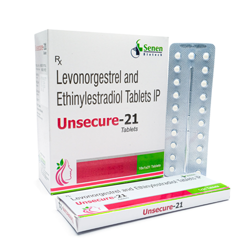 Product Name: Unsecure21, Compositions of Unsecure21 are Levonorgestrel and Ethinylestradiol Tablets IP - Senen Biotech