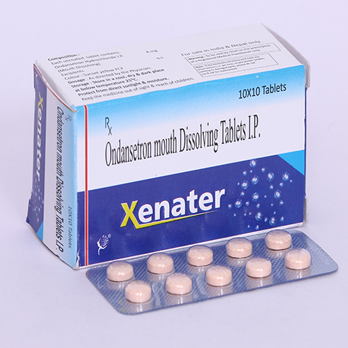 Product Name: XENATER, Compositions of XENATER are Ondansetron mouth Dissolving Tablets IP - Biomax Biotechnics Pvt. Ltd