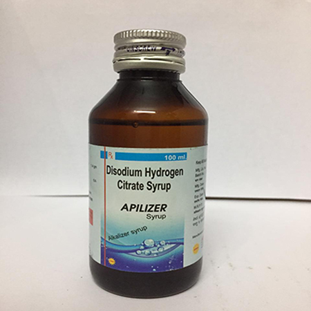 Product Name: APILIZER, Compositions of APILIZER are Disodium Hydrogen Citrate Syrup - Apikos Pharma