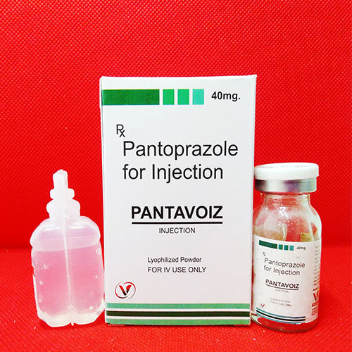 Product Name: Pantavoiz, Compositions of Pantavoiz are Pantaprazole Sodium 40mg Injection - Voizmed Pharma Private Limited