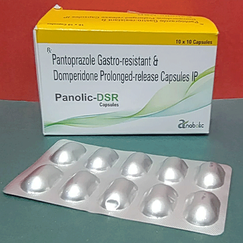 Product Name: Panolic DSR, Compositions of Panolic DSR are Pantoprazole Gastro Resistant & Domperidone Prolonged Release - Anabolic Remedies Pvt Ltd