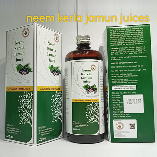 Product Name: Neem Karela Jamun Juices, Compositions of Neem Karela Jamun Juices are Ayurvedic Herbal Juices - DP Ayurveda