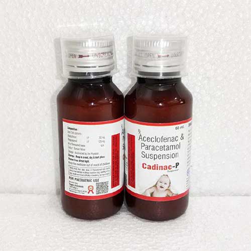 Product Name: Cadinac P, Compositions of Cadinac P are Aceclefenac & Parecetamol Suspension - Caddix Healthcare