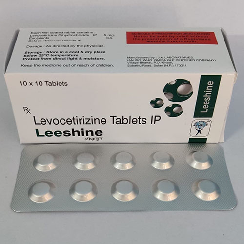 Product Name: Leeshine, Compositions of Leeshine are Levocitrizine Tablets IP - WHC World Healthcare