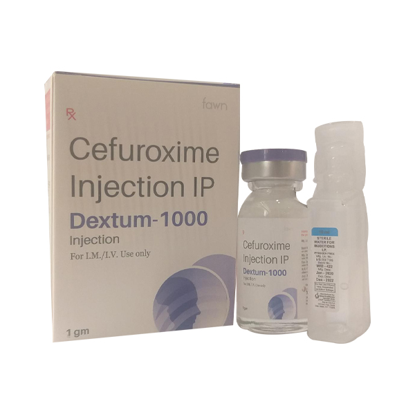 Product Name: DEXTUM 1000, Compositions of Cefuroxime 1000 mg are Cefuroxime 1000 mg - Fawn Incorporation