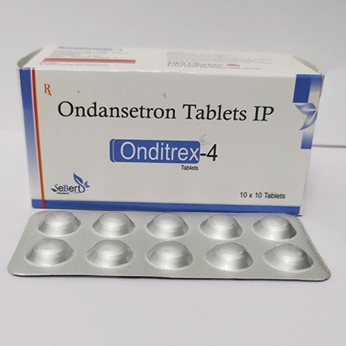 Product Name: Onditrex 4, Compositions of Onditrex 4 are Ondansetron Tablets IP - Sebert Lifesciences