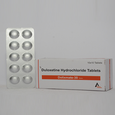 Product Name: DOLIXMATE 30, Compositions of DOLIXMATE 30 are Duloxetine Hydrochloride Tablets - Alencure Biotech Pvt Ltd