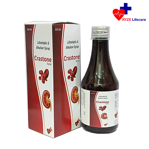 Product Name: Crastone , Compositions of Crastone  are Lithotrptic & Alkalizer Syrup - Ryze Lifecare