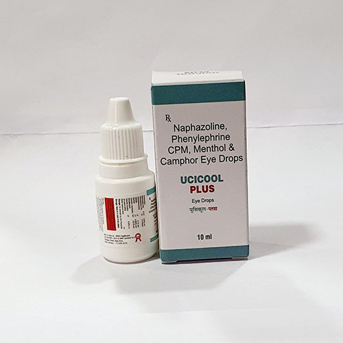 Product Name: Ucicool, Compositions of Ucicool are Naphazoline Phenylephrine CPM,Menthol & Camphor Eye Drops - Pride Pharma