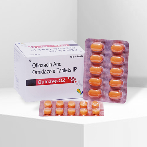 Product Name: Qunav OZ, Compositions of Qunav OZ are Ofloxacin and Ornidazole Tablets IP - Velox Biologics Private Limited