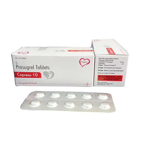 Product Name: Coprasu 10, Compositions of Coprasu 10 are Prasugrel Tablets - Arlak Biotech