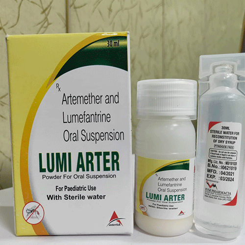 Product Name: Lumi Arter , Compositions of Lumi Arter  are Artemether and Lumefantrine Oral - Asterisk Laboratories