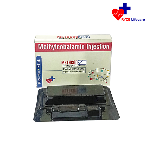 Product Name: METHCOD 2500, Compositions of METHCOD 2500 are Methylcobalamin Injection  - Ryze Lifecare
