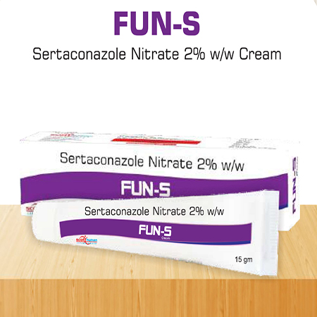 Product Name: Fun S, Compositions of Fun S are Sertaconazole Nitrate 2% w/w  Cream - Scothuman Lifesciences