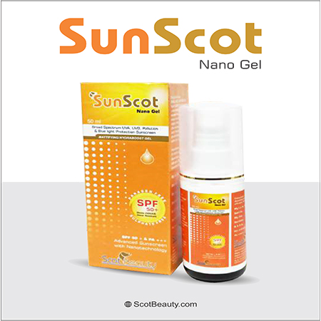Product Name: Sunscot, Compositions of Sunscot are Nano gel - Scothuman Lifesciences
